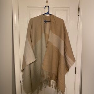 Winter, over the shoulder scarf.